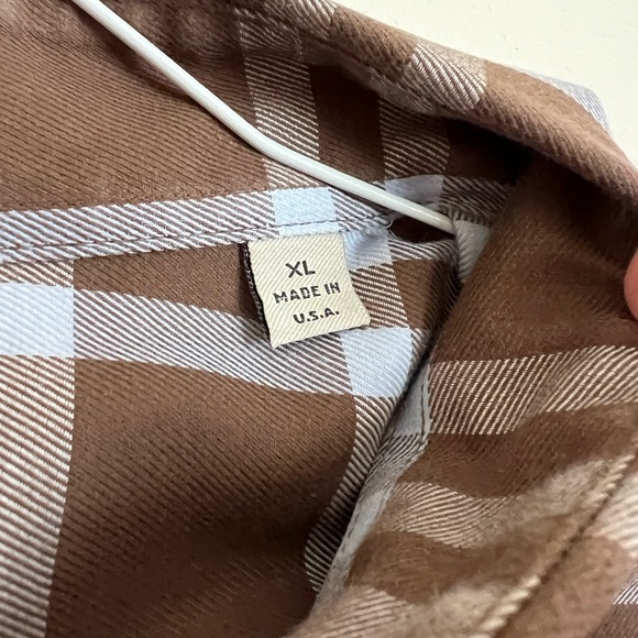 Burberry Mens button down shirt. Brown plaid - Picture 4 of 8